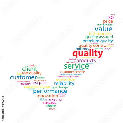 "QUALITY" Tag Cloud (tick guarantee service satisfaction top)