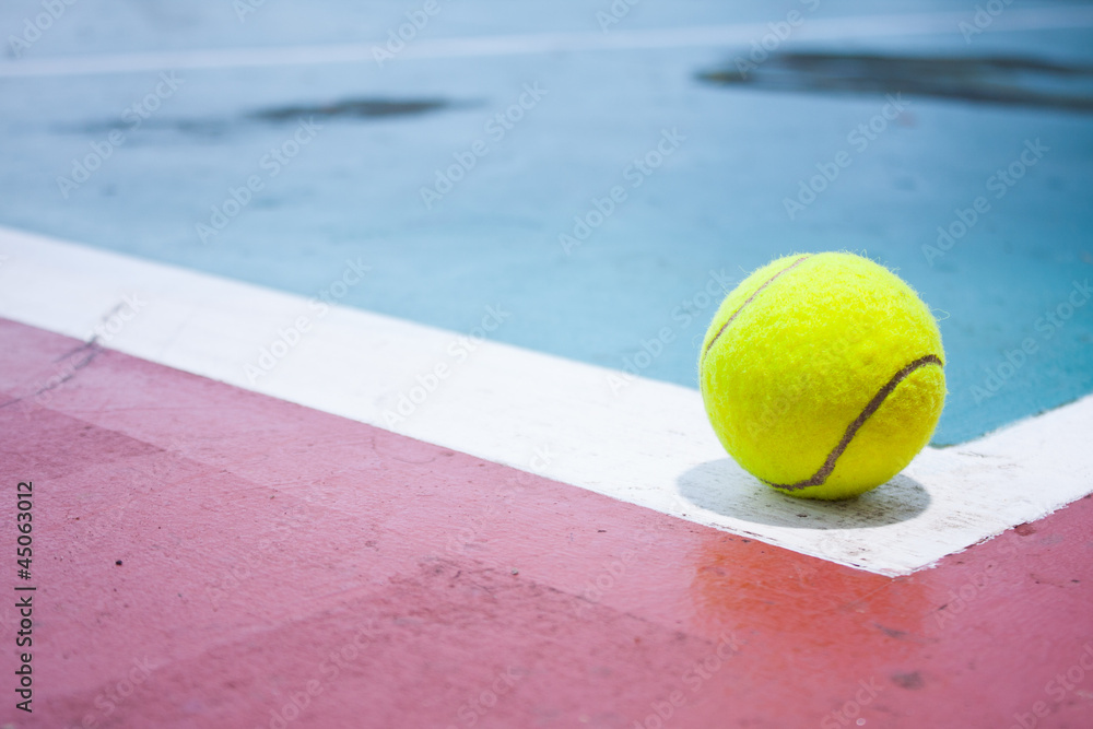 Tennis ball on the field.