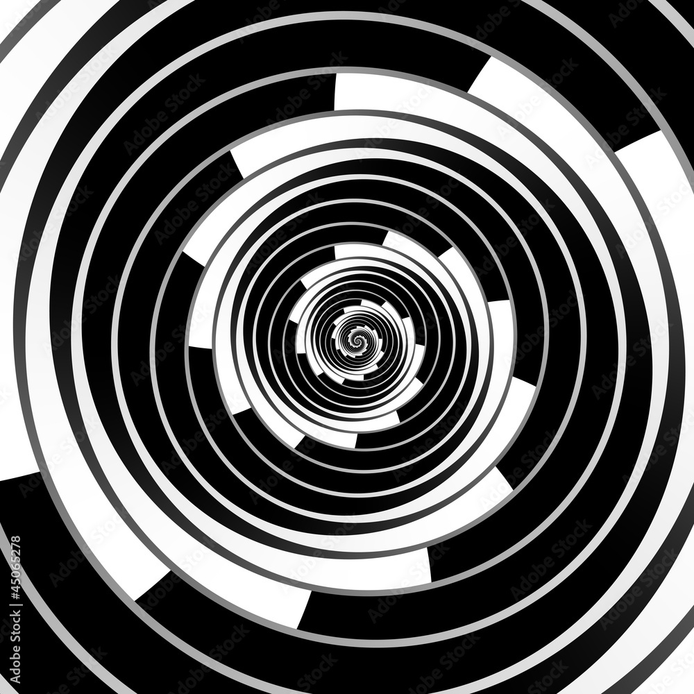 Fototapeta premium Spiral In Black And White