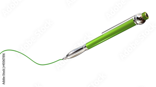 Kugelschreiber Grün Linie photo