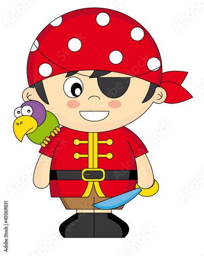 Niño disfrazado de pirata