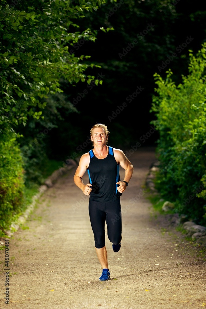 Male Runner in Park Male Runner in Park