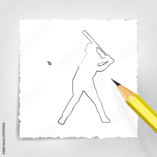 Zeichnung Baseball