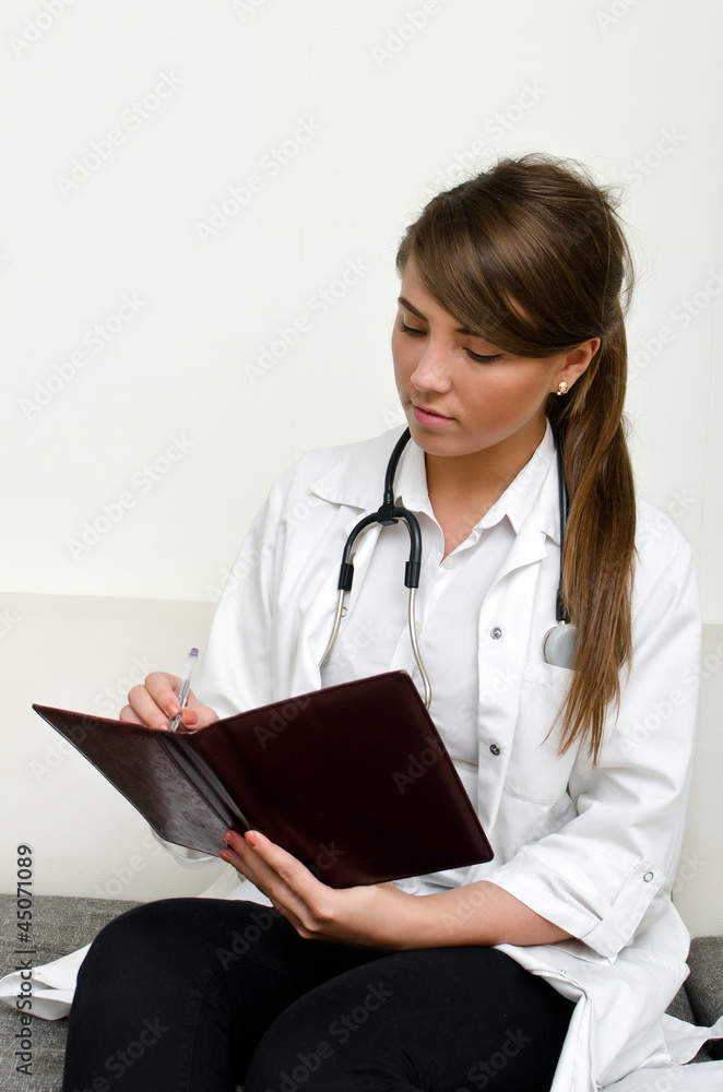 Portrait of a young pretty female doctor Portrait of a young pretty female doctor