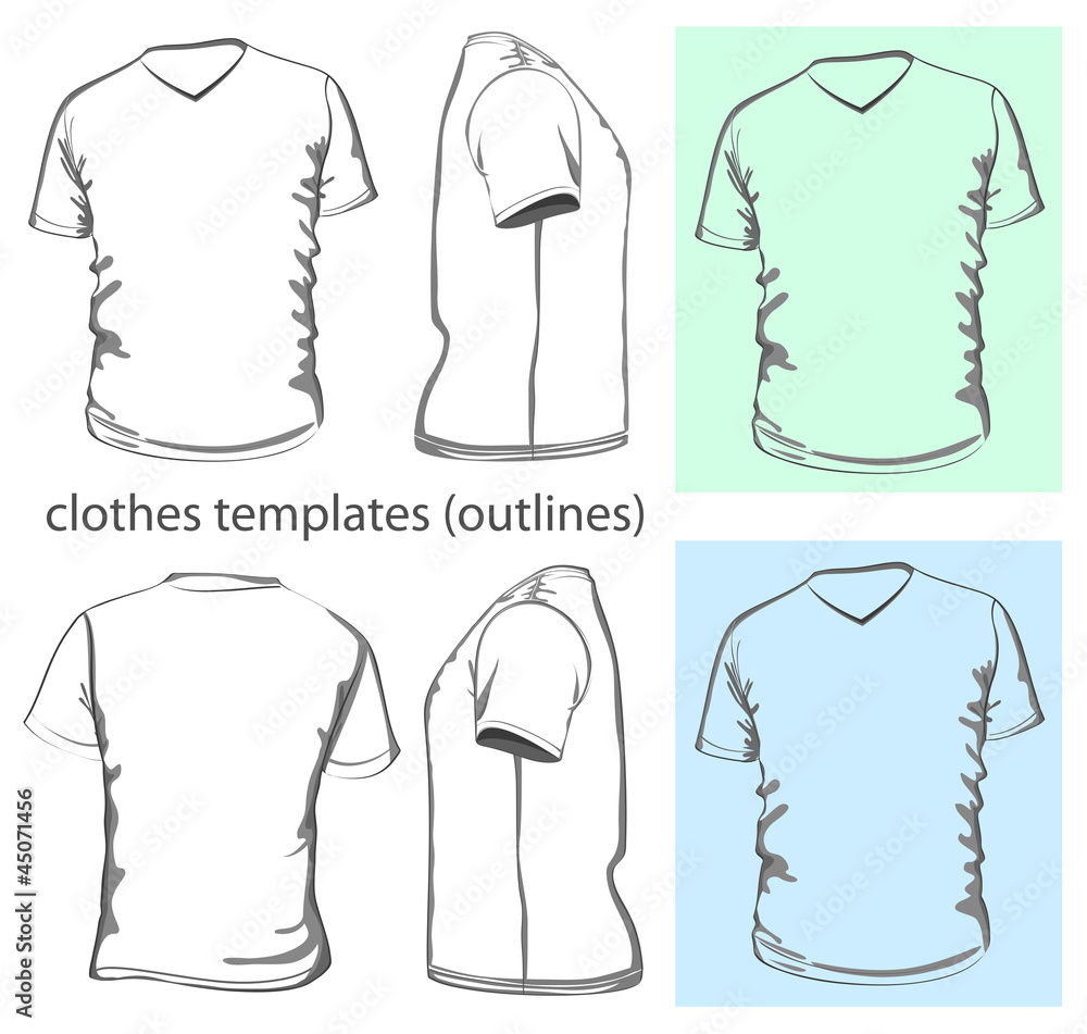 V Neck Shirt Design Template