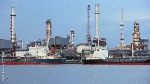 View gas processing factory. gas and oil industry photo