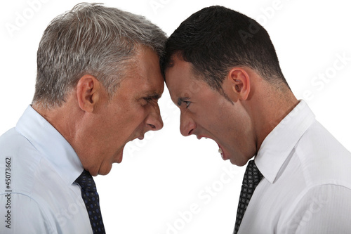 Two businessmen having an argument