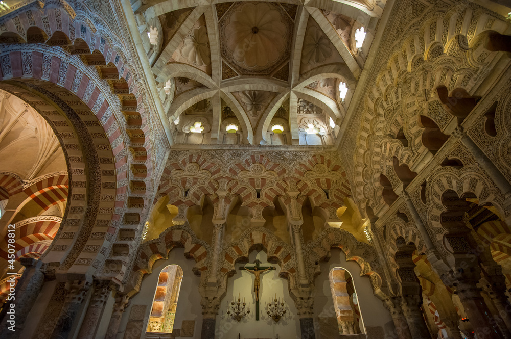 Interior of Mezquita-Catedral, Cordoba, Spain