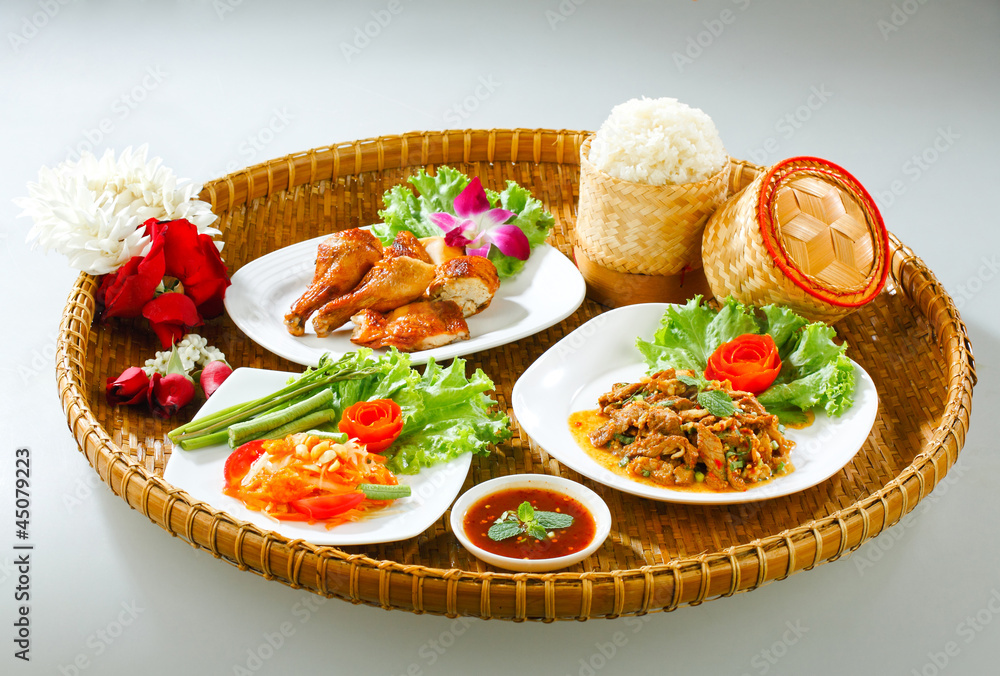 The most popular Thai food set