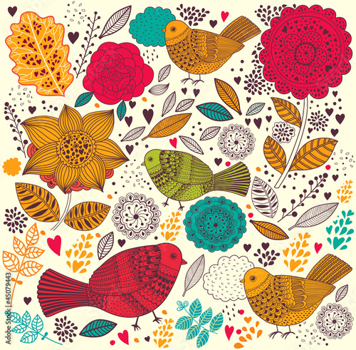 Colorful floral background