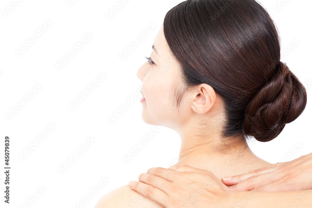Beautiful young woman on white background. Portrait of asian. Beautiful young woman on white background. Portrait of asian.