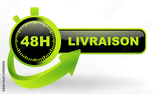 livraison 48 heures sur chronomêtre vert et noir