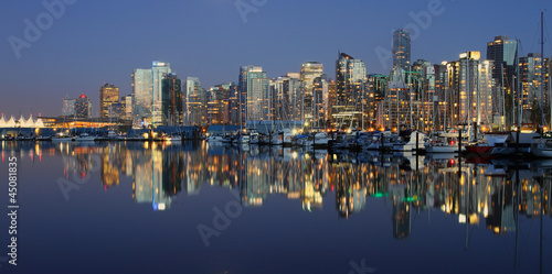 Vancouver downtown night, Canada BC © denys_kuvaiev