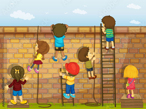 Wall and Kids