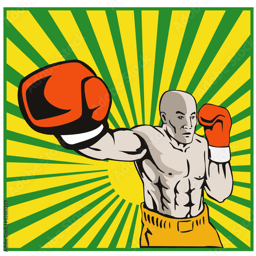 Boxer Boxing Jabbing Front