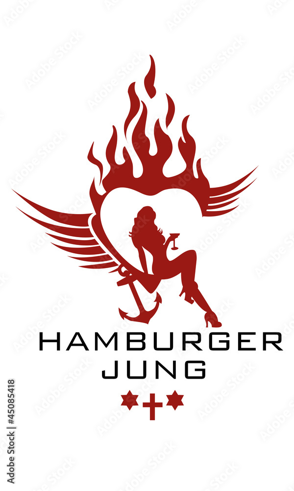 Naklejka premium Hamburger Jung