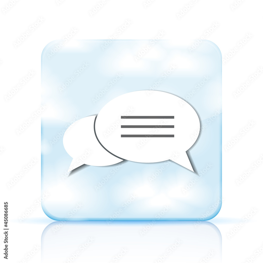 Vector bubble speech app icon on white background. Eps 10 Vector bubble speech app icon on white background. Eps 10