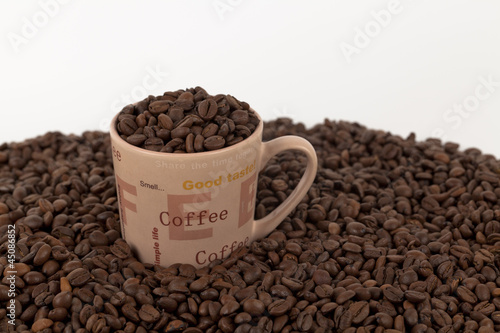 coffee beans in cup
