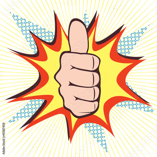 Thump up icon vector