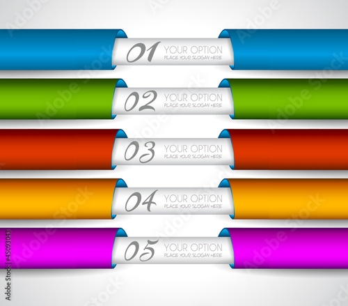 Mordern realistic paper tags for products ranking