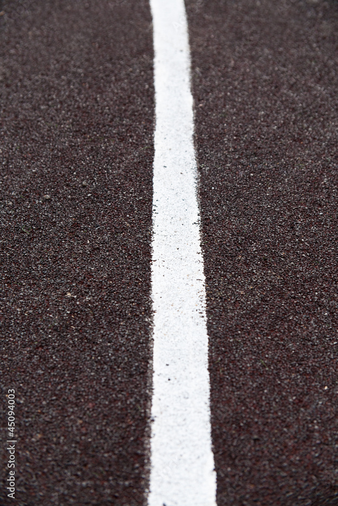 white line on a stadium