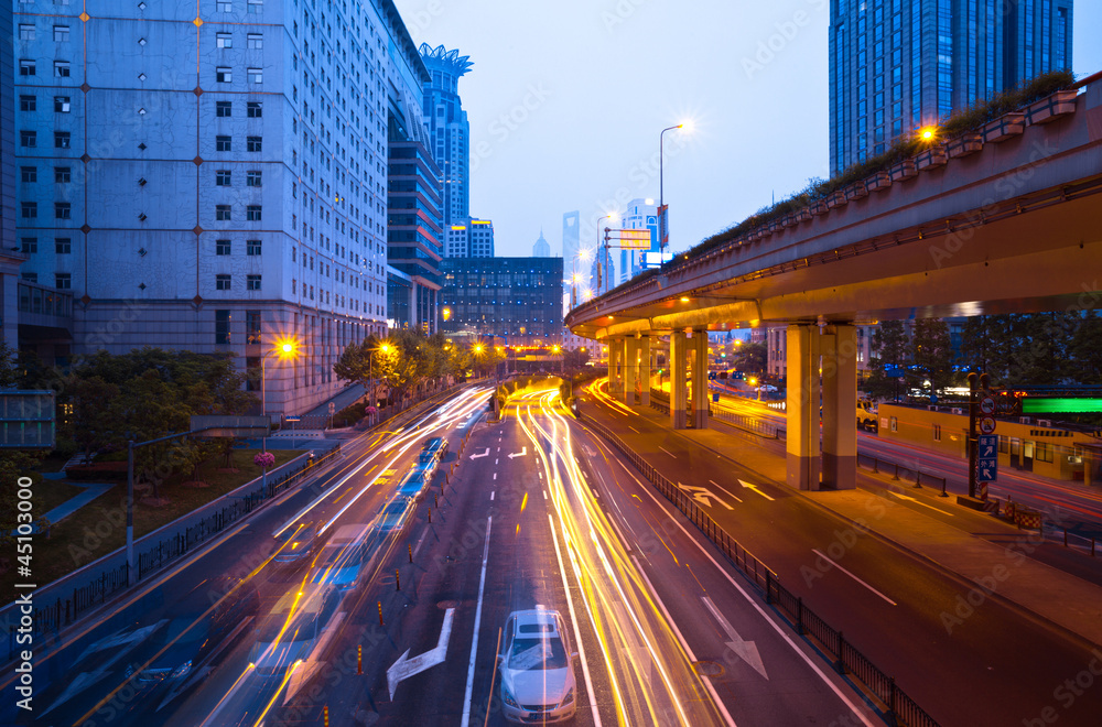 Fototapeta premium Highway with lots of cars