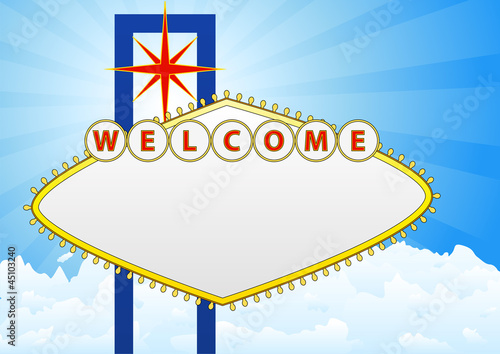 welcome blank sign