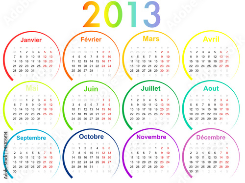 Calendrier 2013 : Multicolore