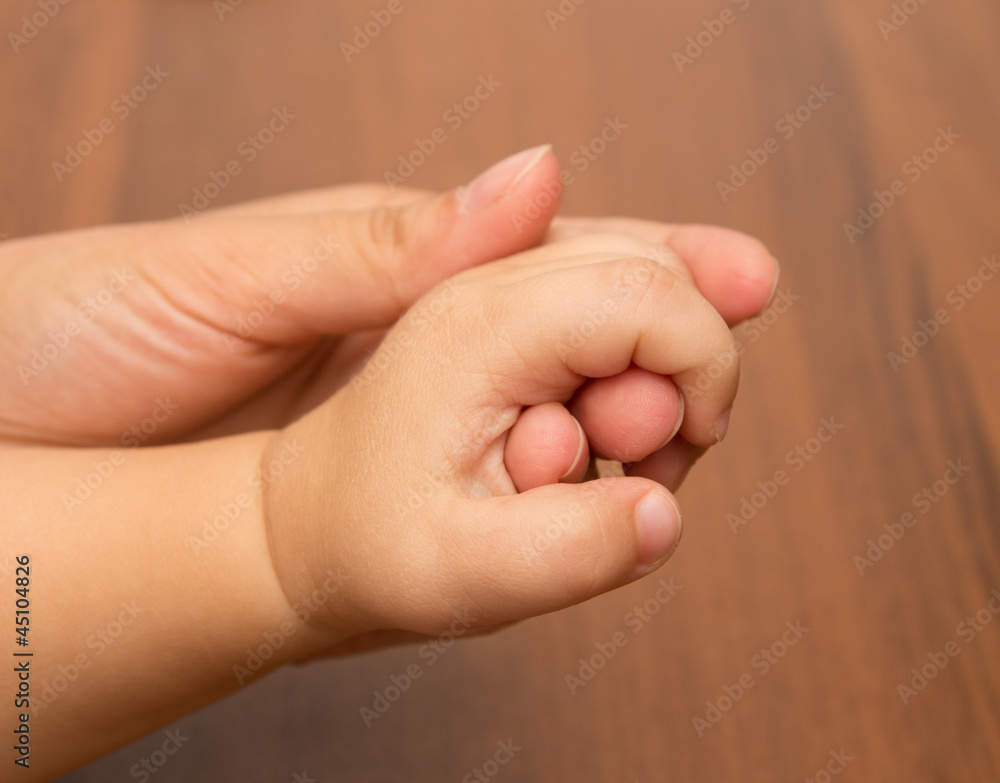 Hands mother and son Hands mother and son