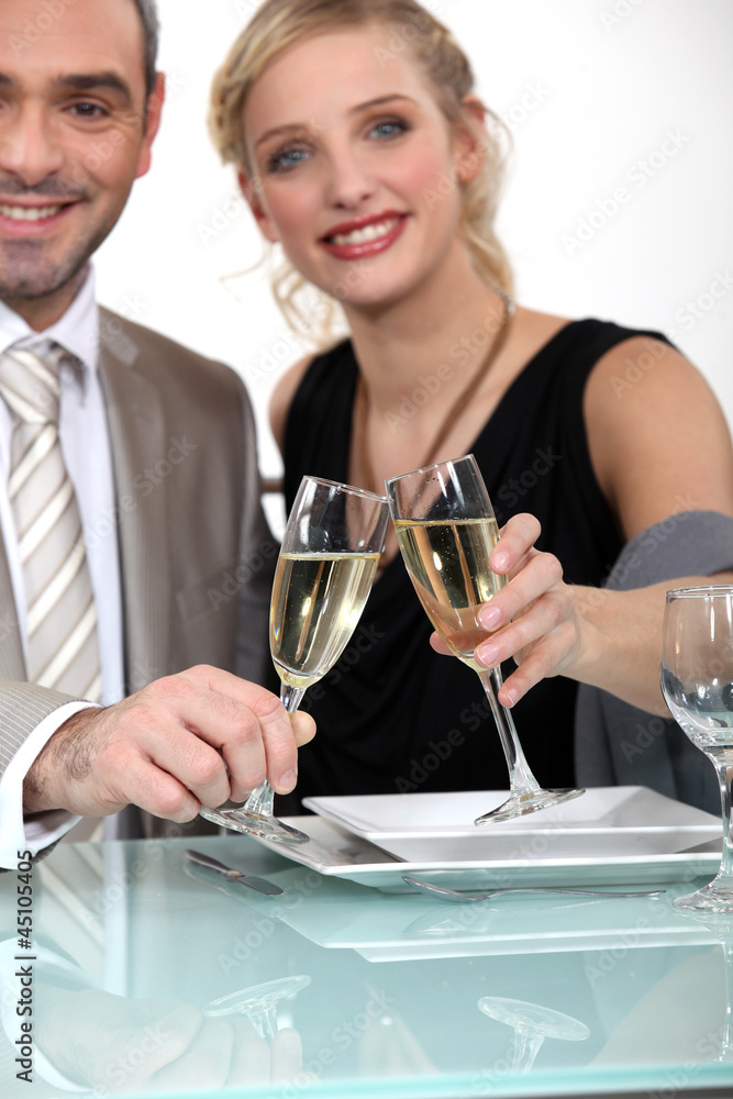 Couple celebrating their anniversary in style Couple celebrating their anniversary in style