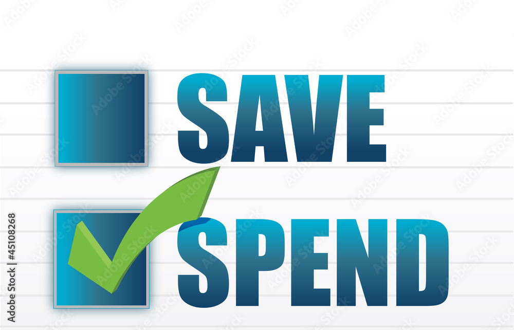 save vs spend checkmark selection