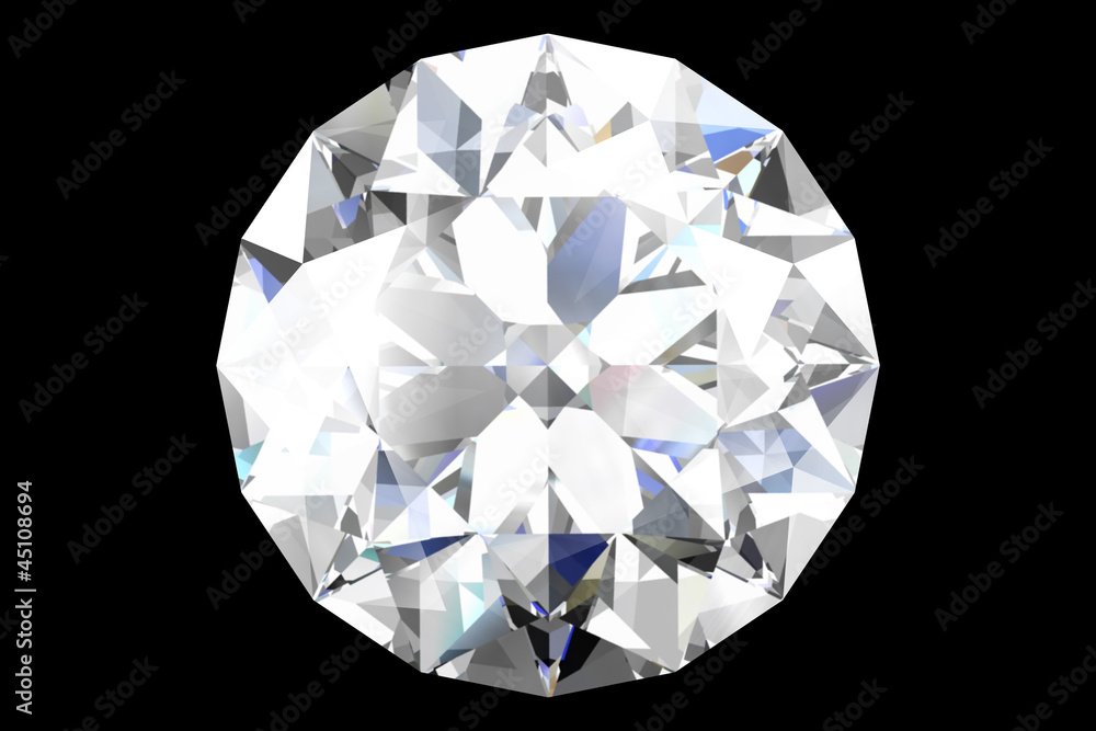 Fototapeta premium diamond jewel on black background