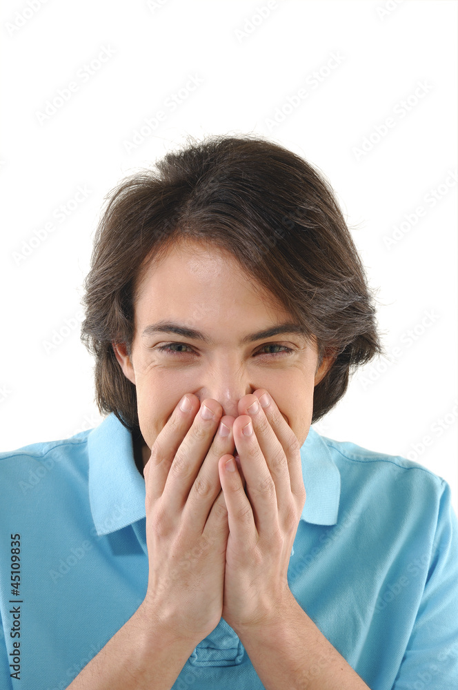 Close up studio picture of a young man, Close up studio picture of a young man,