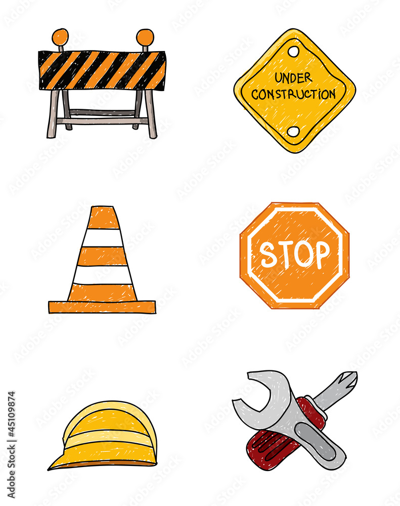 Construction Doodle Signs