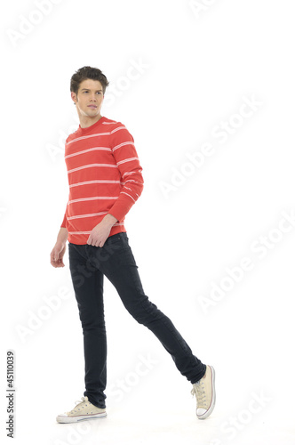 Young man taking a pose