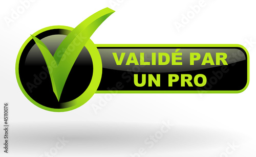 validé par un pro sur bouton validé vert et noir