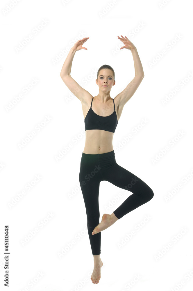 Portrait of a pretty girl exercising Portrait of a pretty girl exercising