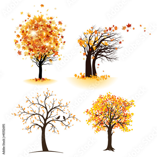 Autumn tree set