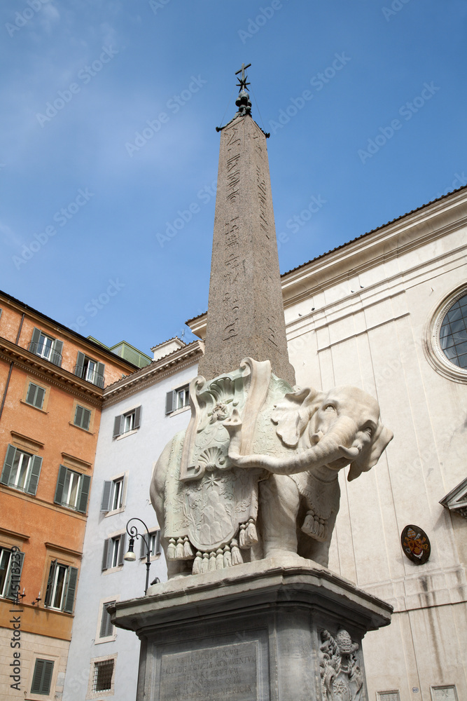 Rome - obelisk in Piazza Santa Maria sopra Minerva