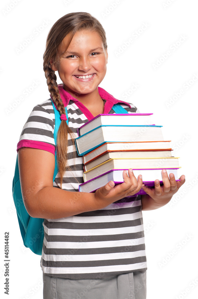 Girl with books Girl with books