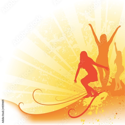 Dancing Silhouettes - Holiday Background