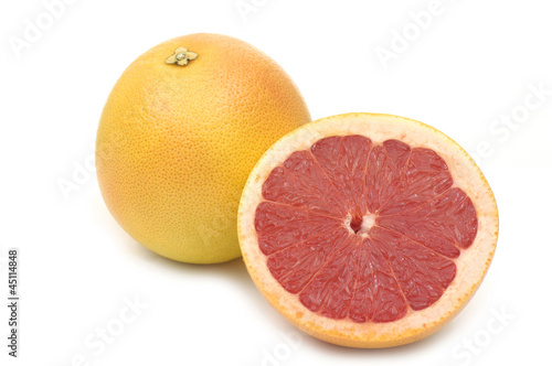 Grapefruit haves isolated on white