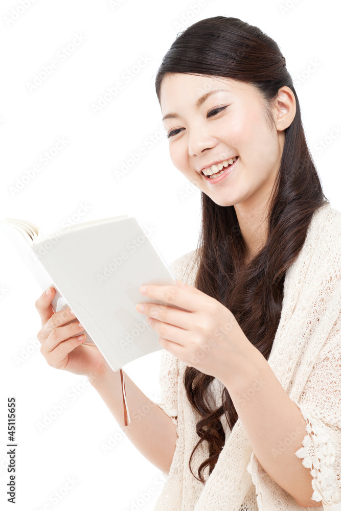 Beautiful young woman reading a book. Portrait of asian. Beautiful young woman reading a book. Portrait of asian.