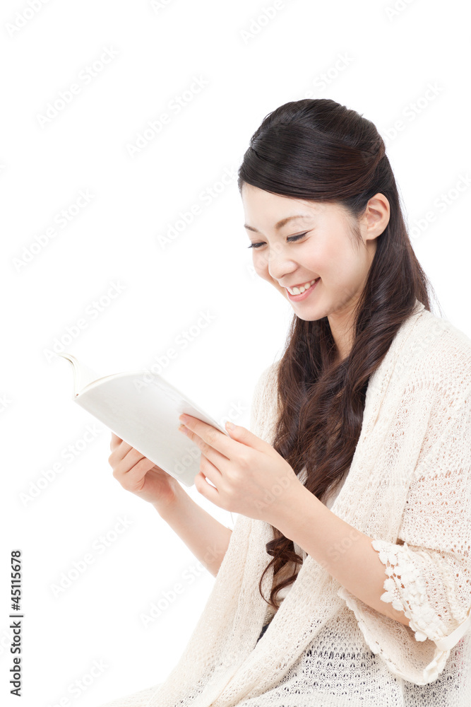 Beautiful young woman reading a book. Portrait of asian. Beautiful young woman reading a book. Portrait of asian.