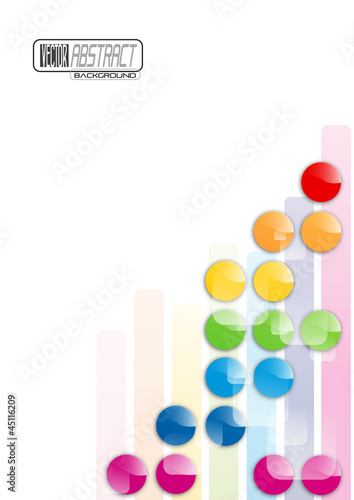 Vector rainbow buttons, abacus