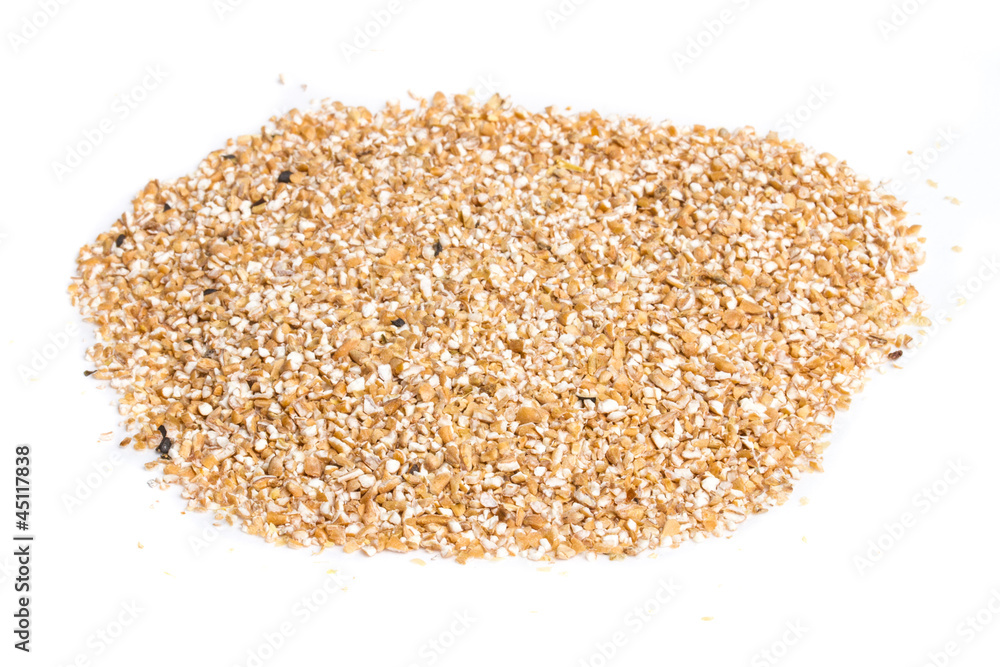 Pearl barley heap isolated on white Pearl barley heap isolated on white
