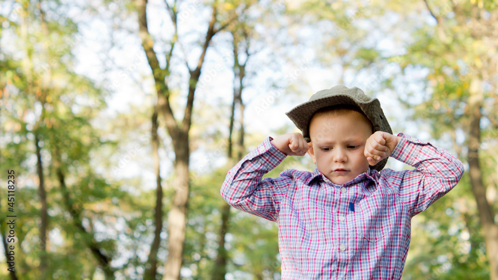 Upset little boy Upset little boy