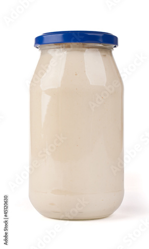 Jar of mayonaise.