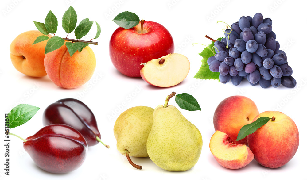 Collage from fresh fruits Collage from fresh fruits