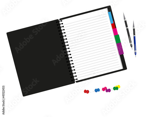 Notebook and pen